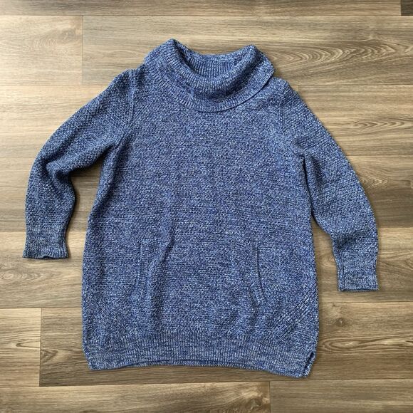 Duluth Trading Co Womens Turtleneck Sweater XXL Cotton Blend Pockets Outdoor - Picture 1 of 8